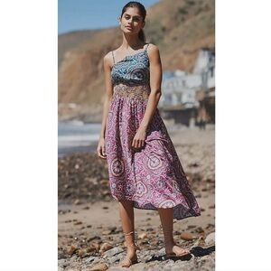 Anthropologie Cutout Smocked Dress New Small